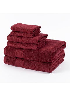 Buy Broyhill 6-Pack Towel Set, Red - 435 GSM cm in UAE