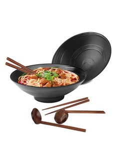 Buy Ramen Bowls set, 2 Sets of 57-Ounce Soup Bowl Sets With Chopsticks and Spoons,Japanese Style Melamine Ramen Bowl Sets Suitable for Ramen, Pho, Noodle, Soup in UAE