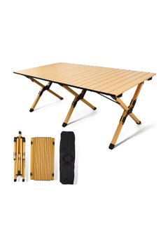 Buy Folding Picnic Table, Outdoor Camping Folding Table, Lightweight Roll-Up Table Aluminum Low Portable Picnic Table with Easy Carrying Bag,45.7"L x 24"W x 17.3"H in Saudi Arabia