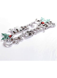 Buy Glitter christmas decoration merry christmas design - Silver in Egypt