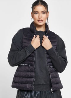 Buy Zip Through Puffer Vest Jacket in UAE