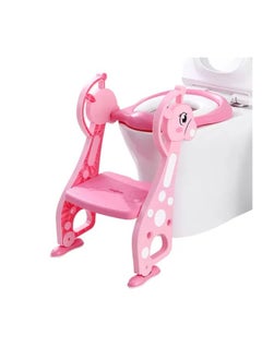 Buy Pikkaboo EasyGo + Potty Training Seat withStepLadder-Pink Giraffe in UAE