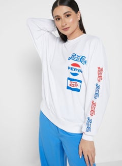 Buy Crew Neck Printed Sweatshirt in Saudi Arabia