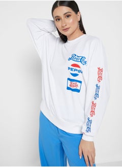 Buy Crew Neck Printed Sweatshirt in Saudi Arabia