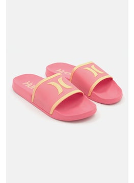 اشتري Women Brand Logo Slip On Slippers, Pink في السعودية