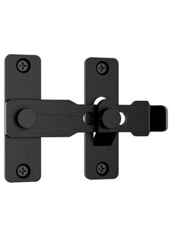 اشتري 304 Stainless Steel Heavy Duty Security Latch Lock, Barn Door Latch, Flap Latch for Sliding Barn Door Latch Lock, Fence, Garden, Bathroom, Outdoor, Shed, Garage Door (Black) في السعودية