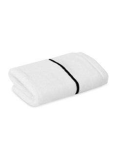 اشتري Hotel Embroidery Face Towel, White & Navy - 500 GSM, 30x30 cm في الامارات