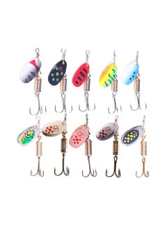 Buy Trout Lures Spinner Baits Fishing Lures Kit for Bass Trout Spinners Lure with Tackle Box Spinnerbait for Freshwater Saltwater,Hard Metal Fishing Kit, 10pcs,Improve The Efficiency of Fishing in Saudi Arabia