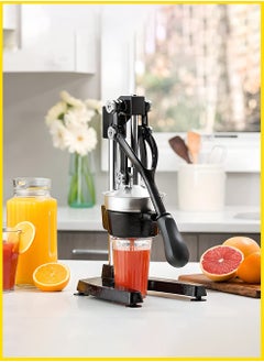 Buy Professional Manual Metal Hand Citrus Juicer: Lemon Squeezer with Lever, Lime, Orange, Pomegranate, Grapefruit, Fresh, Healthy, Large Juice Presser Extractor Machine for Commercial and Household in UAE