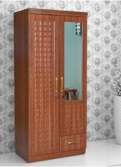 Buy Galaxy Design 2 Door Cupboard  Brown GDF-MH8821 in UAE