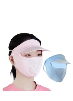 Buy Breathable UV Face Covering, UPF 50+ Women Summer Mask Eye Protection Washable Reusable Sunscreen Sports Face Cover in UAE