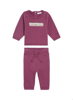 Buy Baby's Fleece Tracksuit, Cotton, Purple in UAE