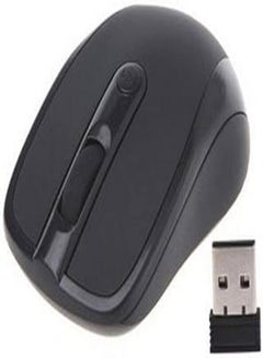 اشتري Portable Optical Wireless Mouse USB Receiver RF 2.4G For Desktop & Laptop PC Accessories Black Color في مصر