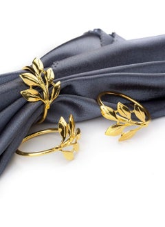 Buy 6Set Gold Napkin Rings Round Holders in Saudi Arabia