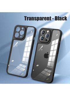 Buy Luxury Armor Bumper Transparent Cover silicone iPhone 13 Pro Black in UAE