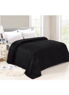 Buy Super soft irresistibly soft fleece flannel microfiber fur blanket and warm and cozy velvet suitable for all seasons in Saudi Arabia