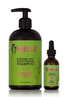 Buy Rosemary Mint Strengthening Shampoo Plus Scalp & Hair Strengthening Oil Set in UAE