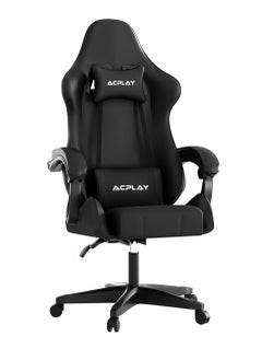 Buy High Back Gaming Chair Racing Office Computer Ergonomic Reclining & Height Adjustable Computer Chair with Neck & Lumbar Support Without Footrest in Saudi Arabia