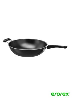 اشتري Aluminium Wok Pan Black 33 cm في السعودية