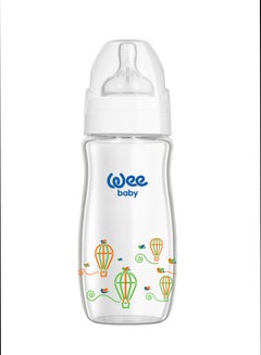 Buy Heat Resistant Baby Feeding Bottle 280 ml - Borosilicate Glass Lightweight Bottle - Anti Colic Special Air System - BPA Free - High Quality Safe for Baby 0-6 Months in UAE