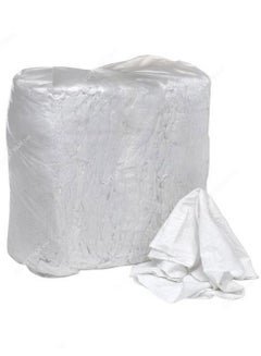 Buy Cotton Waste Rags Premium Knit Cotton Cloth Wiping Rags-5KG (WHITE) in UAE