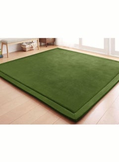 اشتري Carpet game mat carpet crawl mat nursery baby toddler children's room, yoga mat exercise mat (dark green, 150 x 200cm) في السعودية