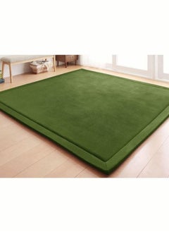 Buy Carpet game mat carpet crawl mat nursery baby toddler children's room, yoga mat exercise mat (dark green, 150 x 200cm) in Saudi Arabia