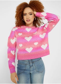 Buy Heart Printed Sweater in UAE