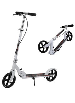 اشتري Kick Scooter Foldable Scooter with 4 Adjustment Levels Handlebar Teens and Adult Scooter with Anti-Shock Suspension Dual Brake Design Max Load 100 KG 8IN Big Wheels for Kids Teen and Adults في السعودية