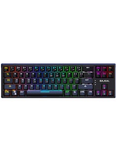 Buy K71 Wired Mechanical Keyboard 71 Keys Gaming Keyboard with RGB Light Effect Blue Switch Detachable Data Cable Black in UAE
