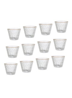 Buy A set of 12-piece iced glass Arabic coffee cups in Saudi Arabia