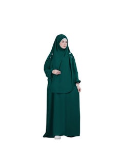 Buy Edna material crepe, 3 pieces, abaya and cap, one size, can be worn up to 100 kilos for women. in Egypt