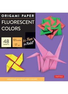 Buy Origami Paper - Fluorescent Colors - 6 3/4" - 48 Sheets: Tuttle Origami Paper: Origami Sheets Printed with 6 Different Colors: Instructions for 6 Projects Included in UAE