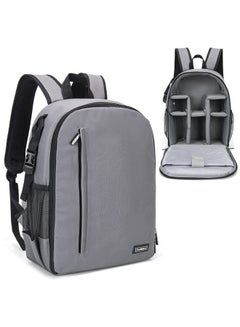 Buy Camera Backpack Dslr Slr Camera Bag With 15.6 Inch Laptop Compartment For Canon Nikon Sonywater Resistant Camera Backpack For Women And Menadjustable Tripod Holder (Ⅱ Large Grey) in UAE