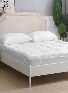 Buy Solid Mattress Topper Outer Cotton White in Saudi Arabia