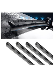 Buy 4 Pieces Windshield Wiper Blades Refills DIY Adjustable Car Windscreen Wiper Rubber Strip Frameless Window Boneless Insert Silicone Strips Auto Universal Accessories for Most Vehicles (16 Inches) in UAE