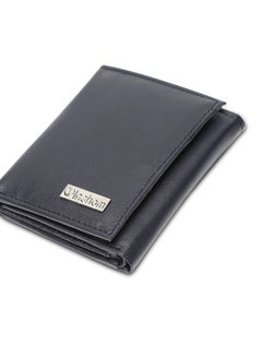 Buy Inahom Tri-Fold Organised Wallet Flat Nappa Genuine and Smooth Leather Upper IM2021XDA0006-400-Navy Blue in UAE