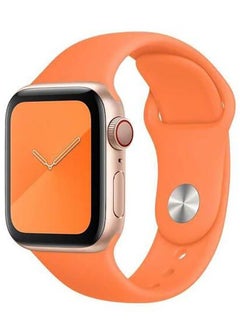 Buy Silicone Sport Strap Replacement Bands For Apple Watch Series 7&8 (45mm) - Orange in Egypt