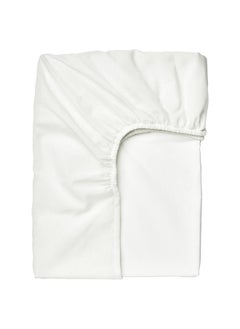 Buy Fitted Sheet White 90X200 Cm in Saudi Arabia