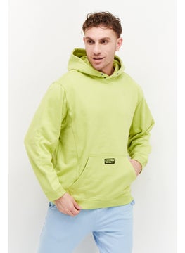 Buy Men Sportswear Fit Brand Logo Training Hoodie, Lime Green in UAE