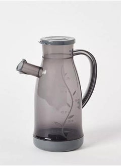 Buy Titiz plastic oil dispenser bottle with leak proof airtight lid and handle for kitchen cooking can be used also for vinegar and alot of liquids 700 ml transparent grey in Egypt