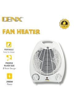 Buy DENX DX2603 2000W Fan Heater in Saudi Arabia