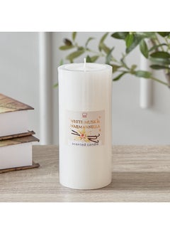 اشتري Qara Vanilla Pillar Candle 6.8 x 15 x 6.8 cm في السعودية