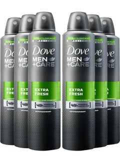 Buy Dove Men+Care Extra Fresh Spray Anti-Perspirant Deodorant 250ml case of 6 in UAE