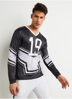 Buy Abdullah Back Print Colorblock Active T-shirt in Egypt