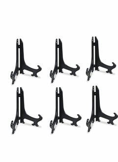 اشتري Plate Stand, 8 Inch 6pcs /set Wood Easels Display Stands, Picture Frame Holder Solid Base Bracket Decoration Swing Photo Shelf 6 Pack في السعودية