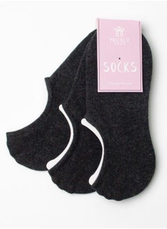 Buy 3-Pair Non-Slip Ankle Socks in UAE