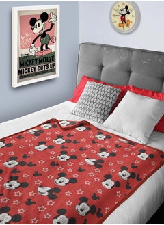 اشتري Disney Mickey Mouse Flannel All-Season, Ultra Soft, Fade Resistant Blanket for Kids في الامارات