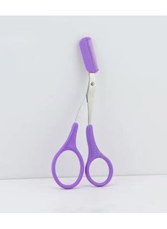 Buy Eyebrow Trimmer Scissor With Comb Hair Removal Grooming Shaping Stainless Steel Eyebrow Remover Makeup Tool in UAE