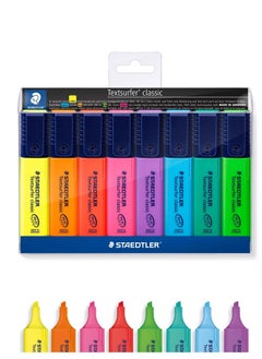 اشتري 8-Piece Textsurfer Highlighter Chisel Tip Flourescent Colours في الامارات